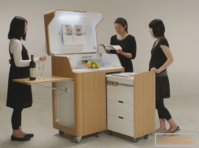 Foldable kitchen set from Atelier OPA