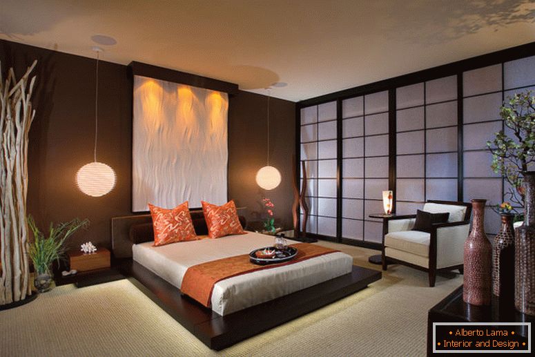 brown-bedroom-color-ideas-japanese