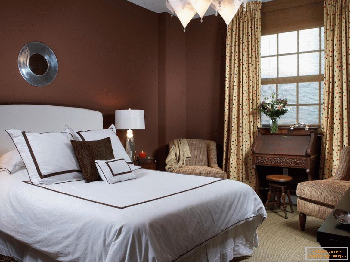 Bedroom в коричневых тонах