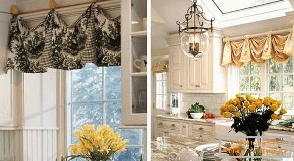 Ideal curtains for a small kitchen - photo 2016