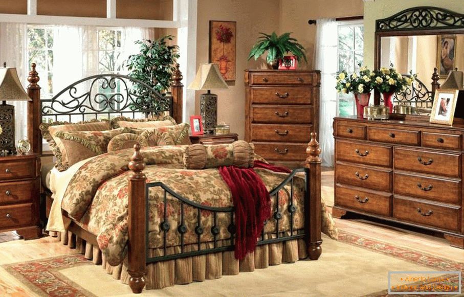 Bedroom set in vintage style