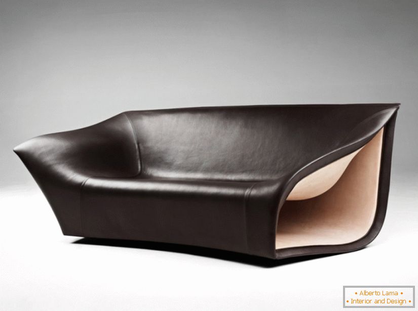 Designer leather sofa