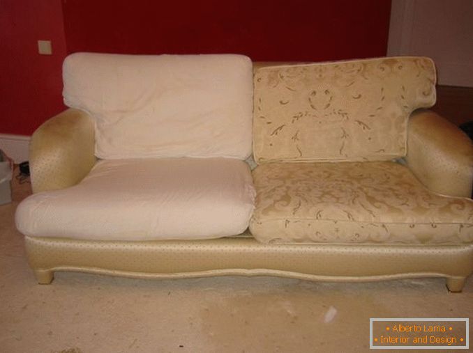 Pulling out upholstered furniture before and after, photo 15