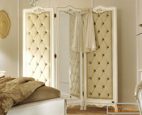 A soft screen in the interior design of the bedroom