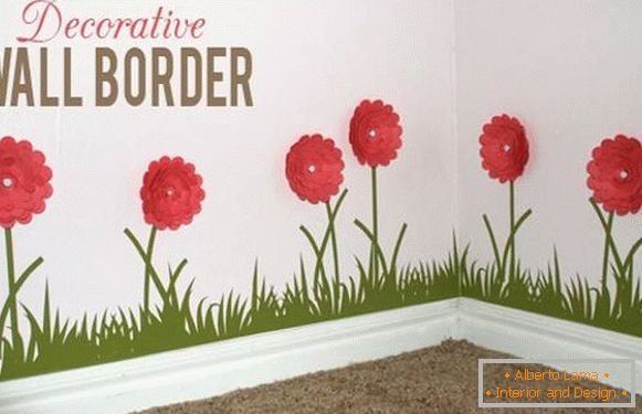 Paper border for wallpaper by own hands