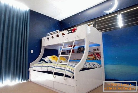 Bunk bed of young cosmonauts