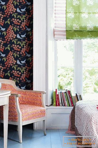 Bright patterns in the bedroom