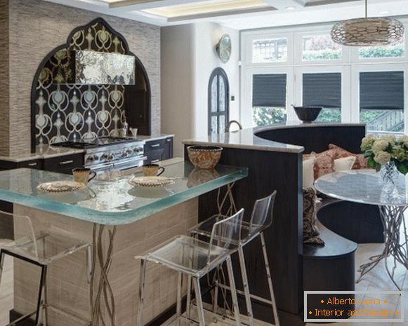 Kitchen design in Moorish style