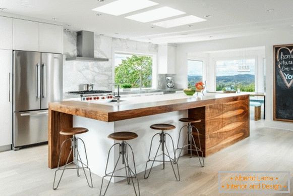 Wood in kitchen design 2015