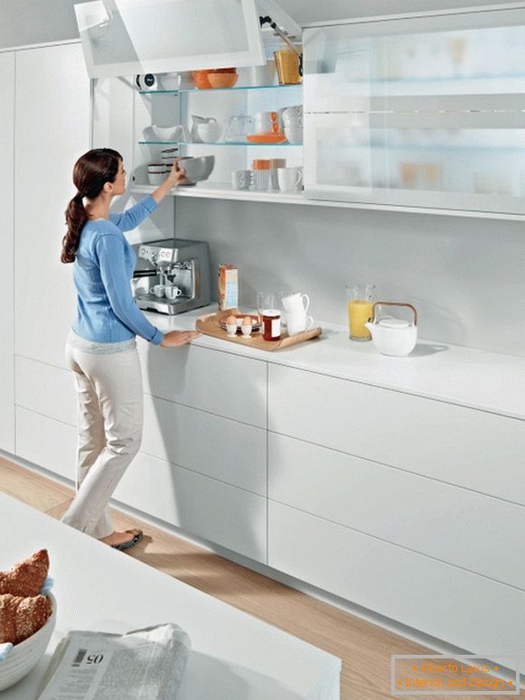 White modern kitchen in minimal style