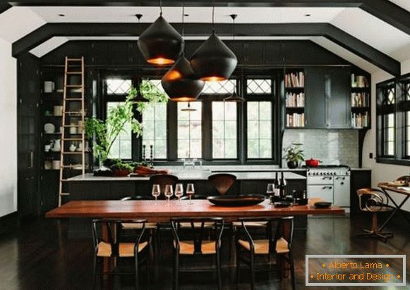 Beautiful dark kitchen furniture