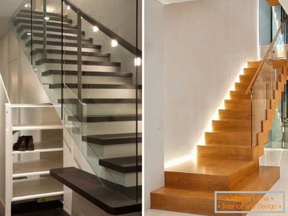 The best ideas for lighting stairs in a private house on the second floor