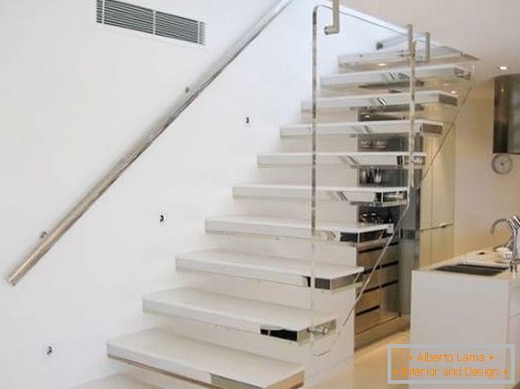 Beautiful stairs in the house - photos of degrees and handrails