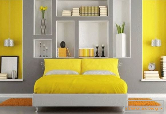 Bedroom design with niches