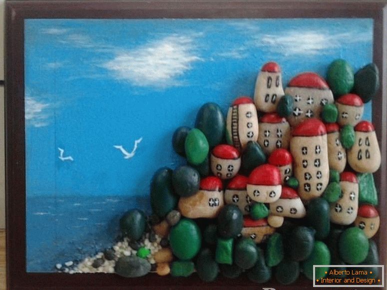 Painting with pebbles