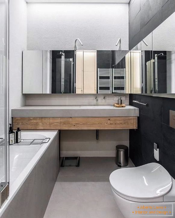 Beautiful bathrooms in modern style - photo in the apartment