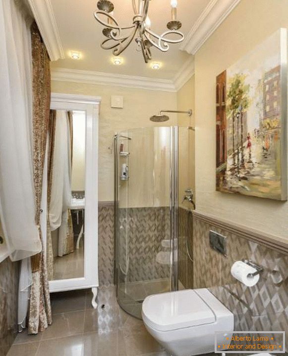 Beautiful bathrooms - photo of a combined bathroom in the apartment