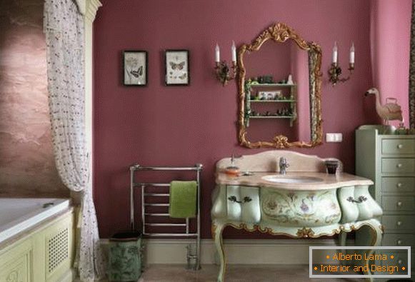Beautiful bathroom - photo design in the style of Provence