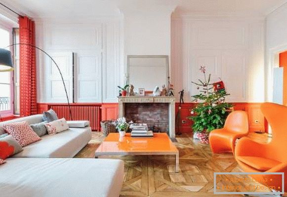 Interior decoration for the New Year in retro style