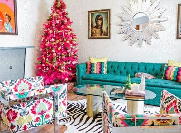 Bright New Year's interior design 2017 - retro inspiration