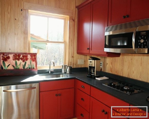 Red kitchen photo 8