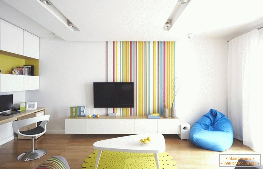 Colorful apartment in Warsaw