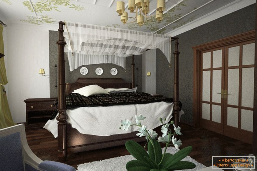 The ideas of the canopy in the bedroom
