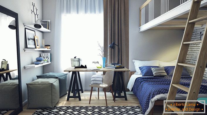 Bedroom in styleлофт для креативного, творческого человека, который ценит свою индивидуальность. 