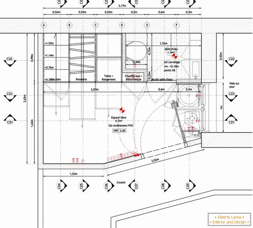 Layout of the entire territory of a small apartment