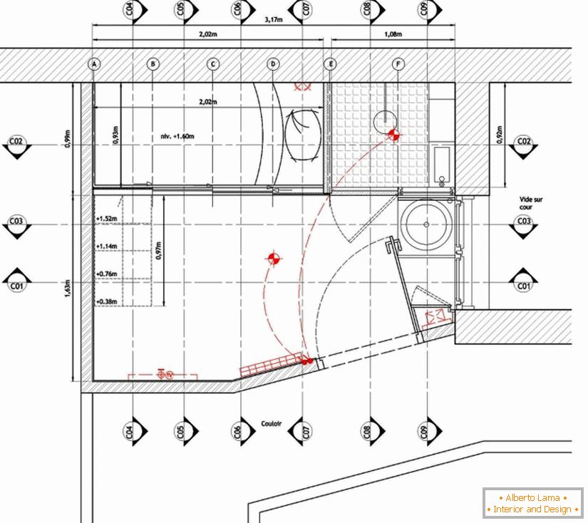 The layout of the small apartment space