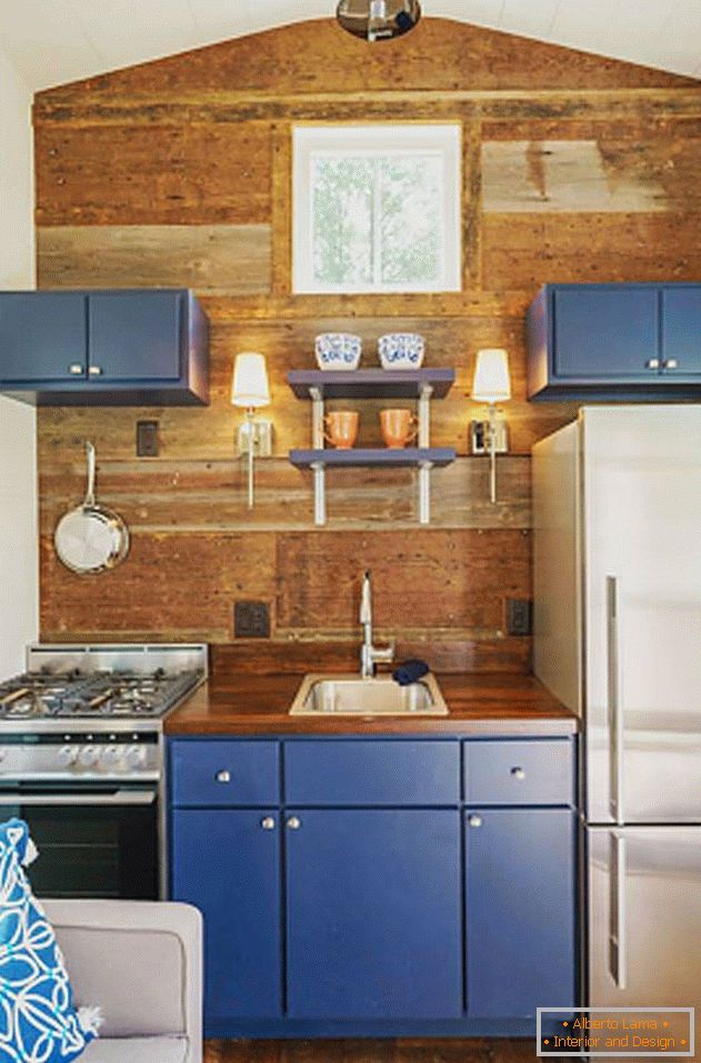 A tiny house: a kitchen