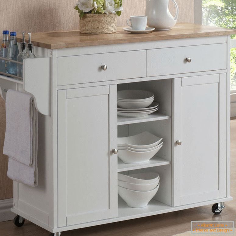 white-kitchen-island-cart-made-of-wood-in-white-lacquer-finished-using-unpolished-wooden-top-with-metal-kitchen-island-also-kitchen-island-with-wheels