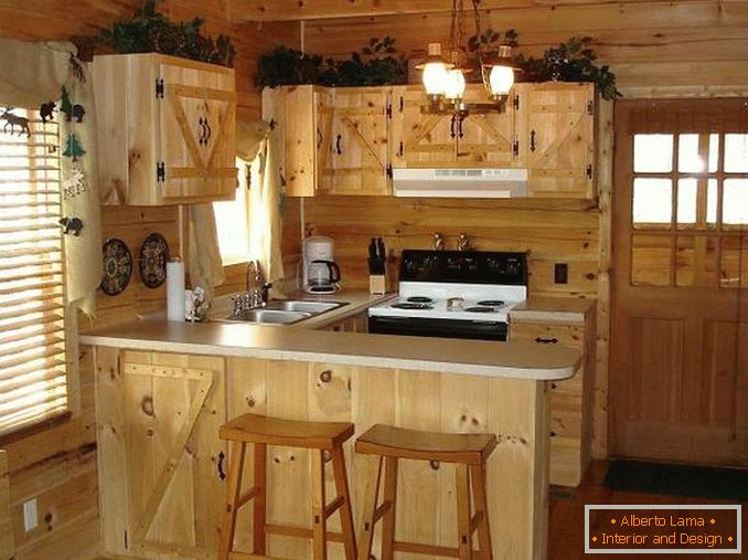 kitchen made of wood by own hands, photo 19