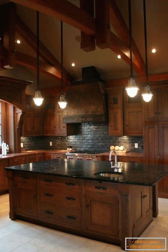 kitchen from solid wood, photo 1