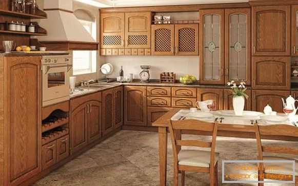 kitchen from solid oak wood