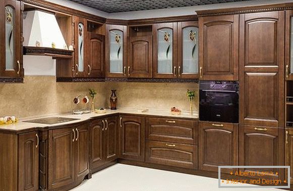 kitchen from solid ash wood