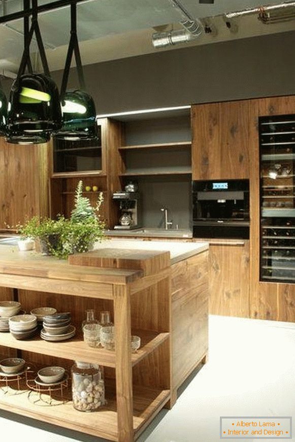 wooden facades for the kitchen, photo 2