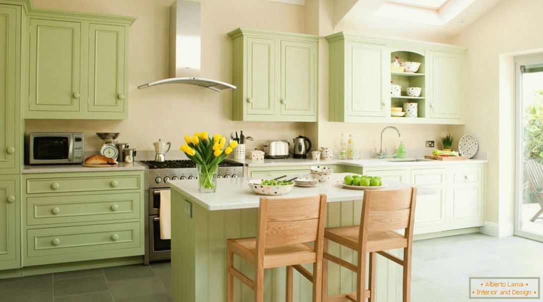 Light green kitchen