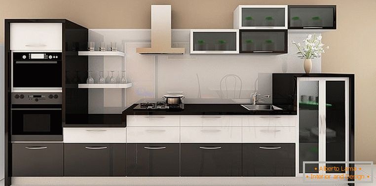 linear kitchen of 5 meters long