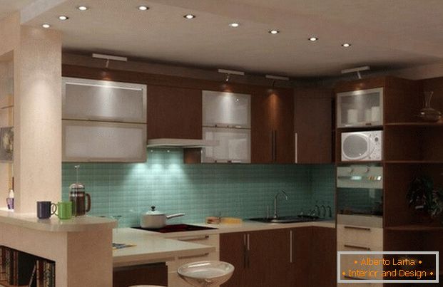 design of modern living room kitchen