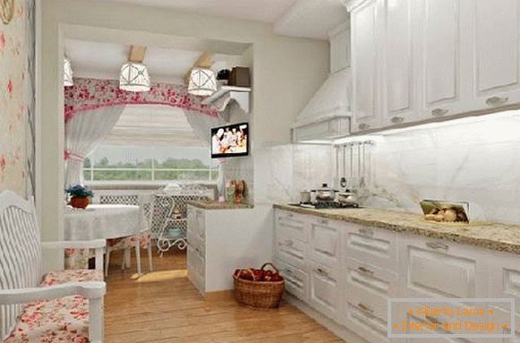 kitchen combined with a balcony, photo 29