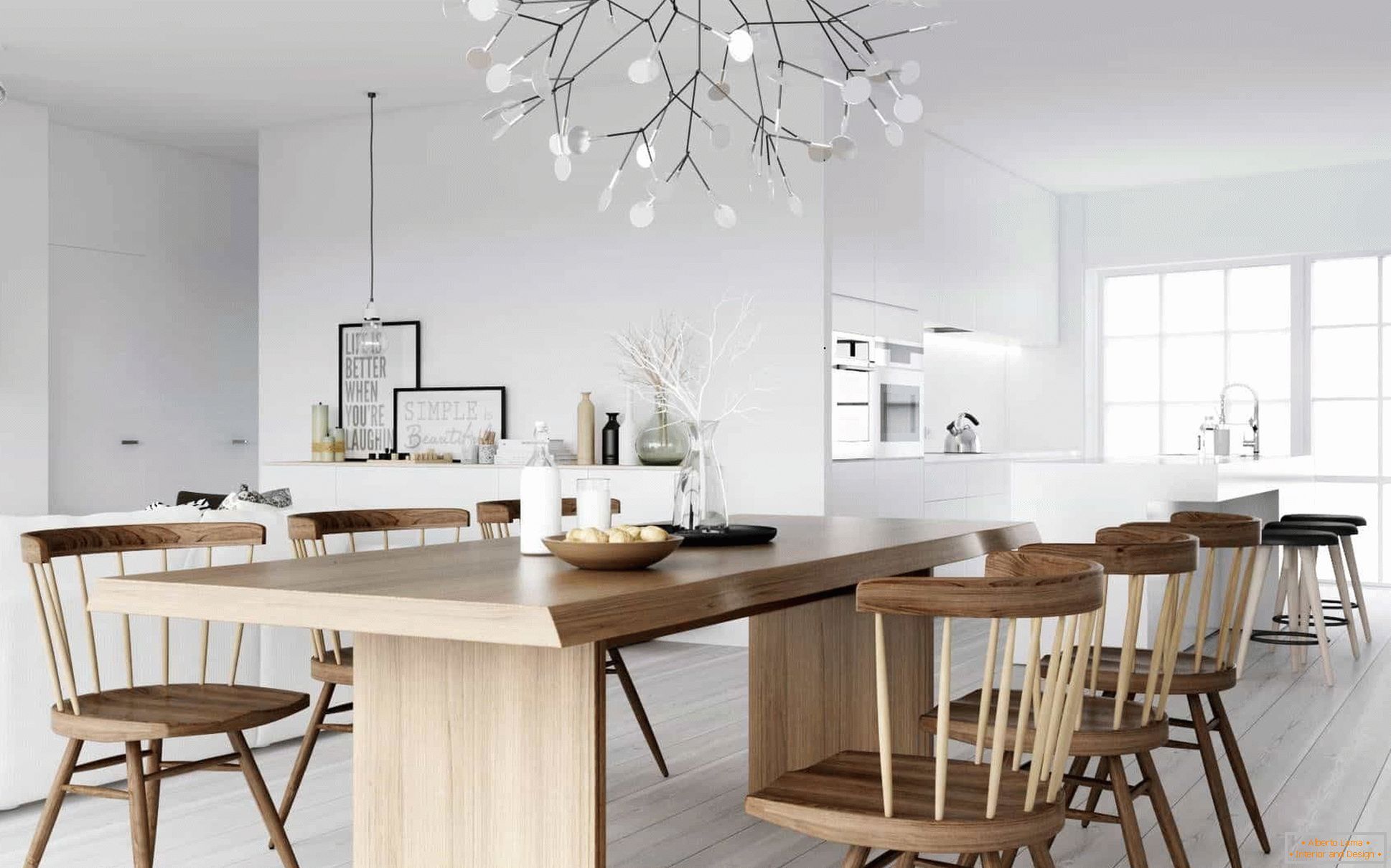 Scandinavian style in the interior of the kitchen