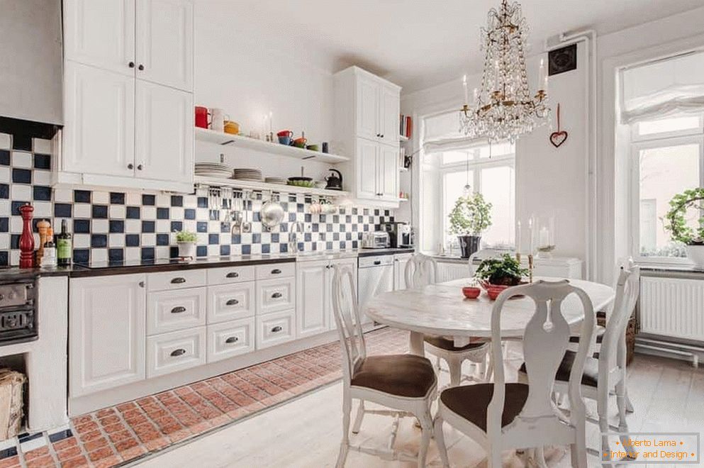 Scandinavian style in the kitchen-dining room