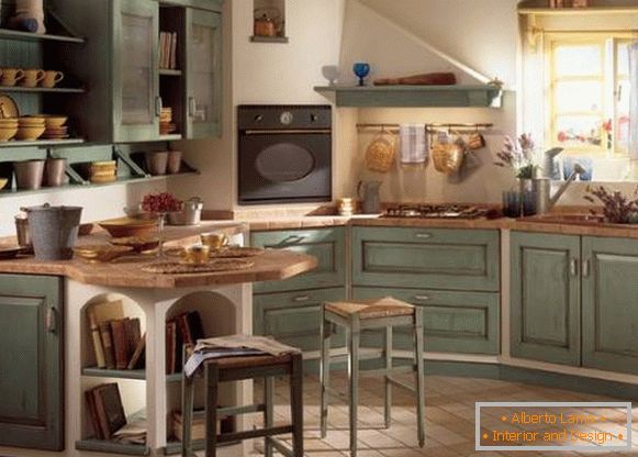 How to create a beautiful kitchen interior in the country style - 25 photos