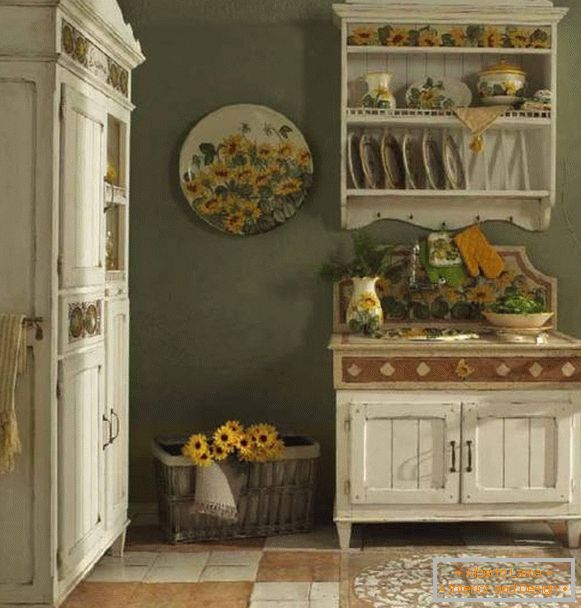 Old buffet for the kitchen in the style of Provence