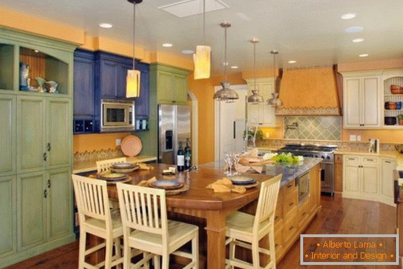 Bright, colorful kitchen in Provence style