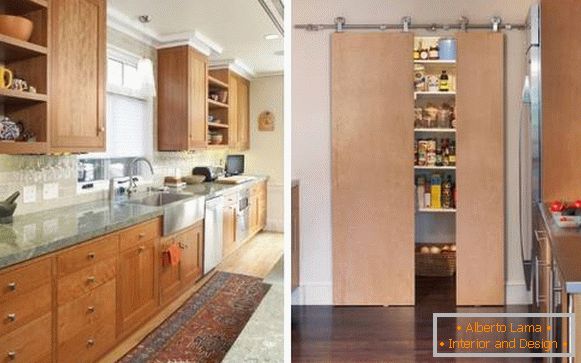 Stone mortar with pestle in kitchen design