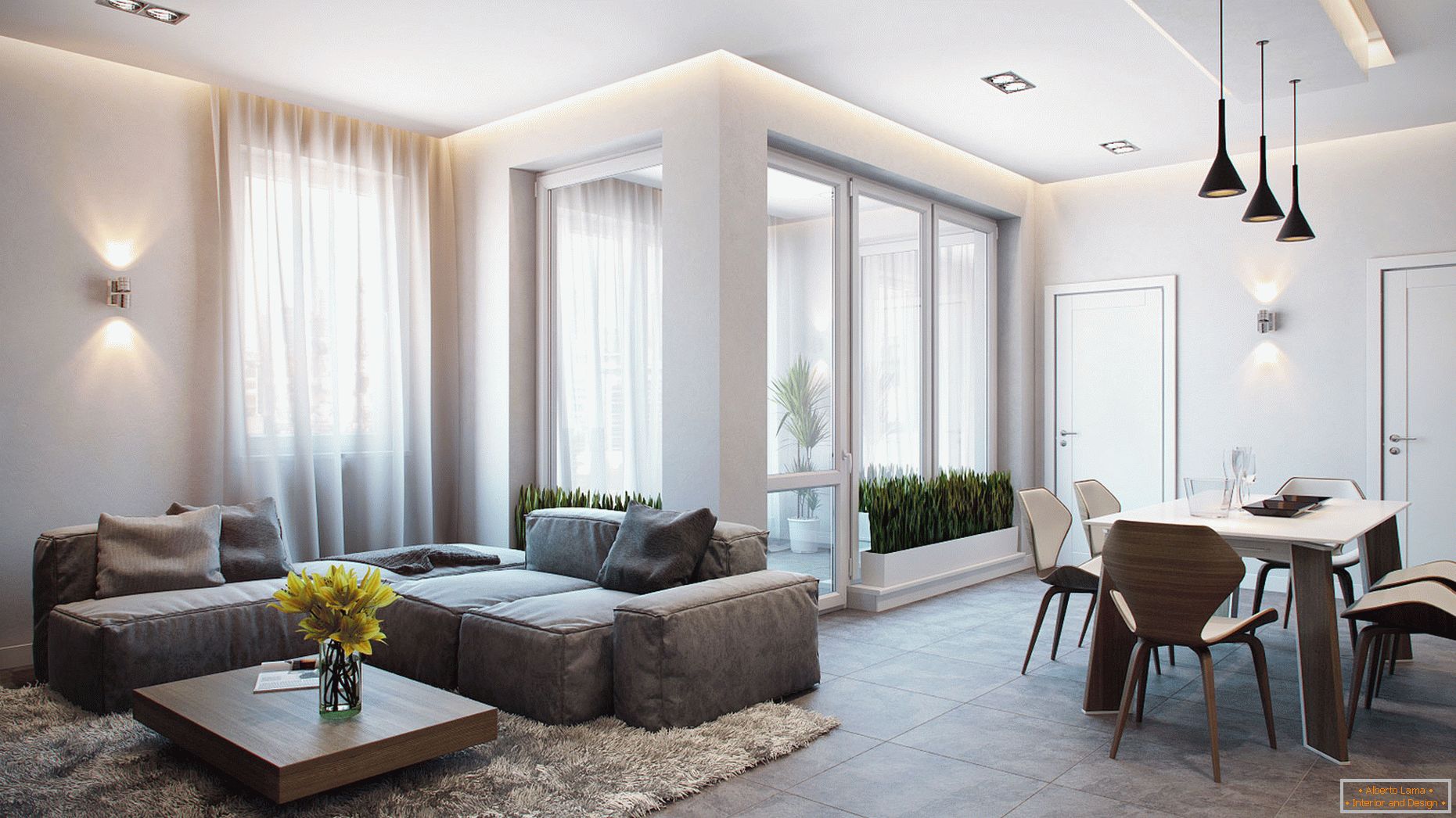 Interior design studio apartment from Alexander Zenzuro
