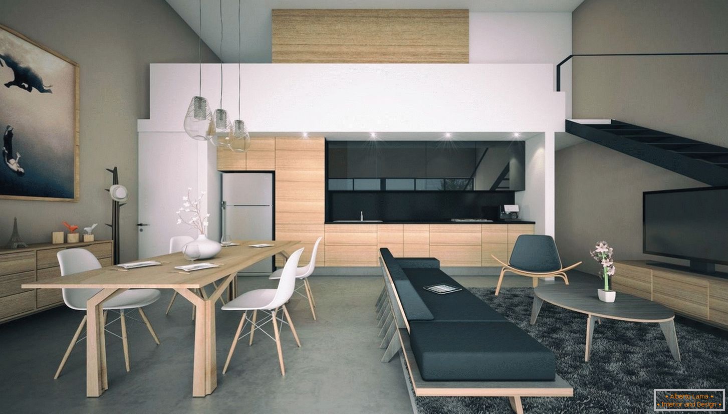 Interior design studio apartment from Arturo Hermenegildo