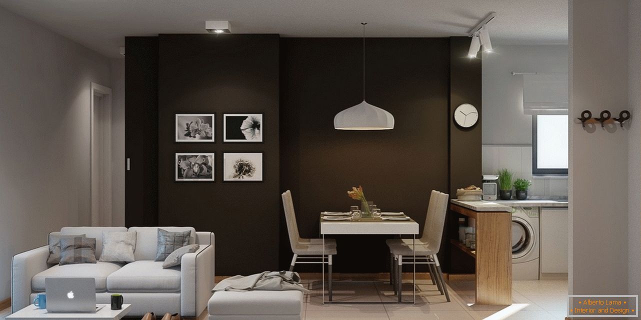 Interior design studio apartment from Architectural Visualization